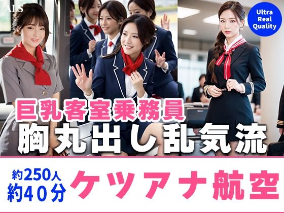 【約40分】『ケツアナ航空』客室乗務員、胸丸出し乱気流。-AIで描く究極の美女達-  エロ画像666638