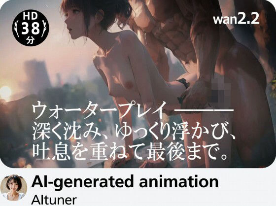 【38分HD】ウォータープレイ ―― 深く沈み、ゆっくり浮かび、吐息を重ねて最後まで。  エロ画像678841